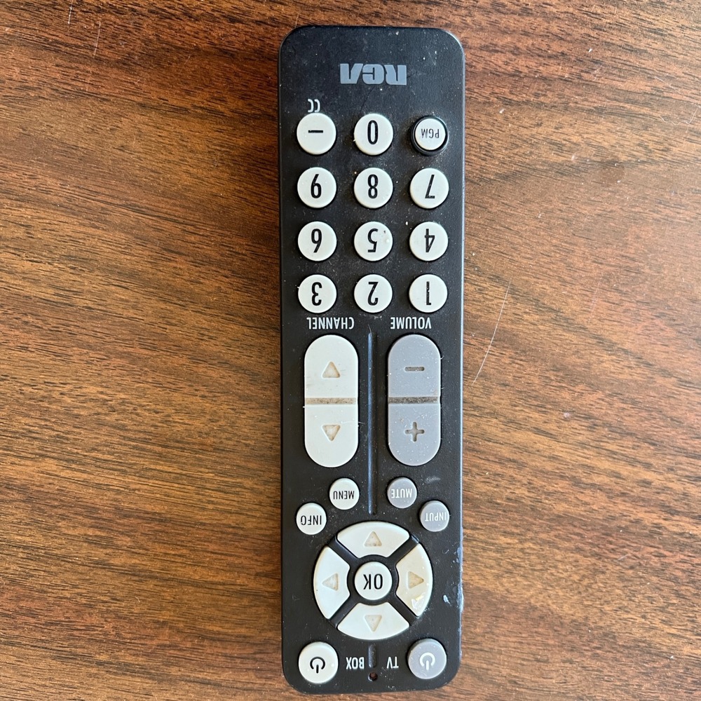 RCA‎ Universal Remote Control Black Large Button TV Box Controller Handheld